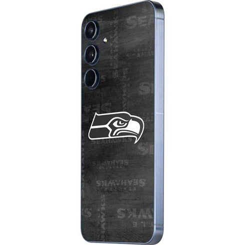NFL Seattle Seahawks Black & White Galaxy A55 5G Skin